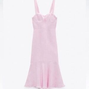 Zara pink tweed dress